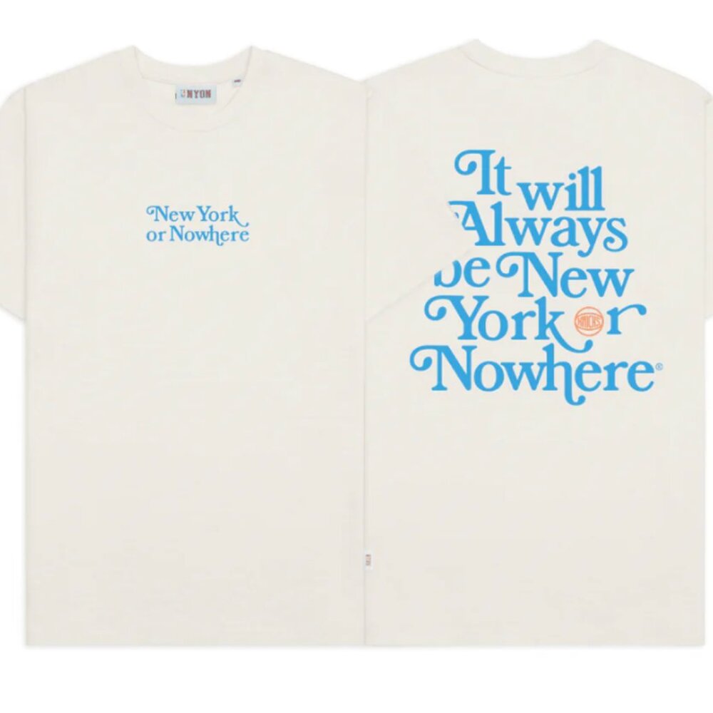 NYON x Knicks Cream "Motto" Tee